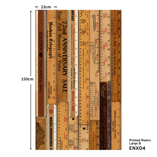 マステ感覚で貼る壁紙 【EASY WALL TAPE®︎】NLXL / Printed Rulers Large B ENX04