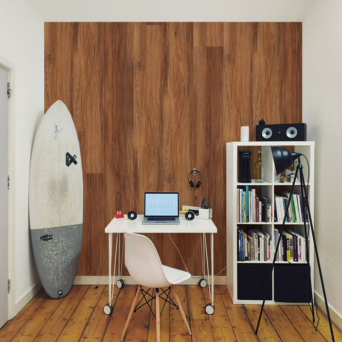 マステ感覚で貼る壁紙 【EASY WALL TAPE®︎】NLXL / Wood Panel Mahogany ENX09