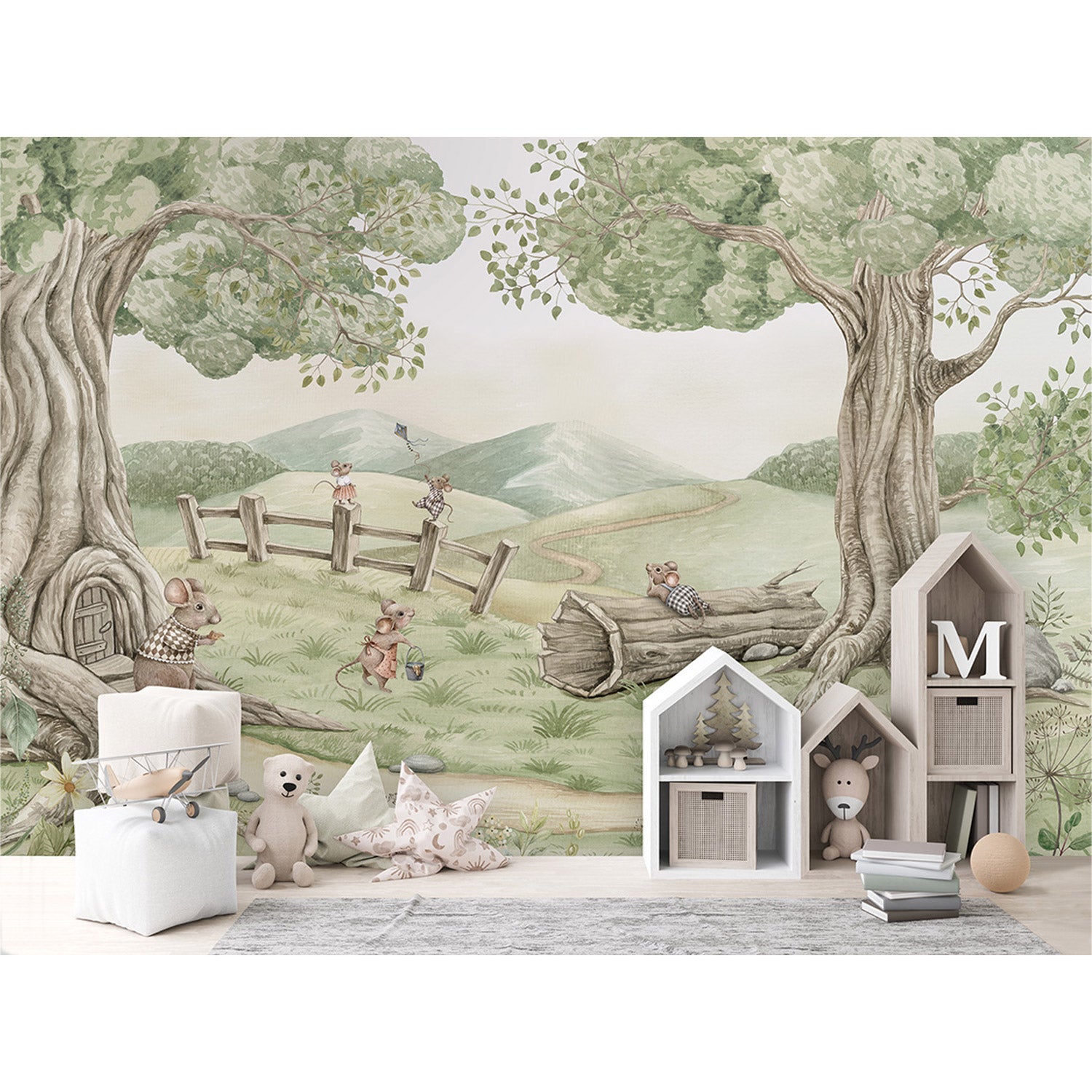 KIKKI BELLE / Mouse Family W13912 | 輸入壁紙専門店 WALPA – WALPA.jp