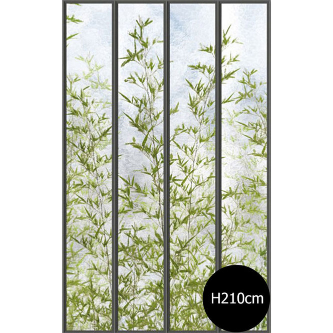 KOZIEL / Papier peint panoramique grande verriere et bambous LPV019XL