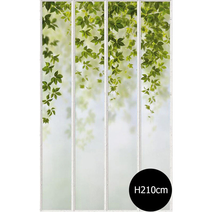 KOZIEL / Papier peint panoramique grande verriere blanche et vigne vierge LPV022XL