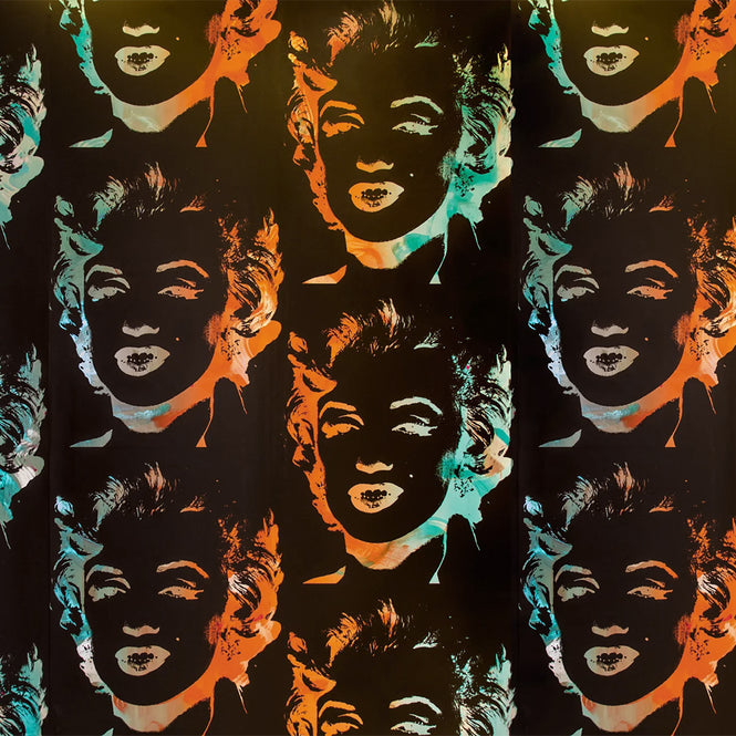 輸入壁紙 Andy Warhol / MARILYN MONOPRINT / Black on Chrome Mylar (single roll)