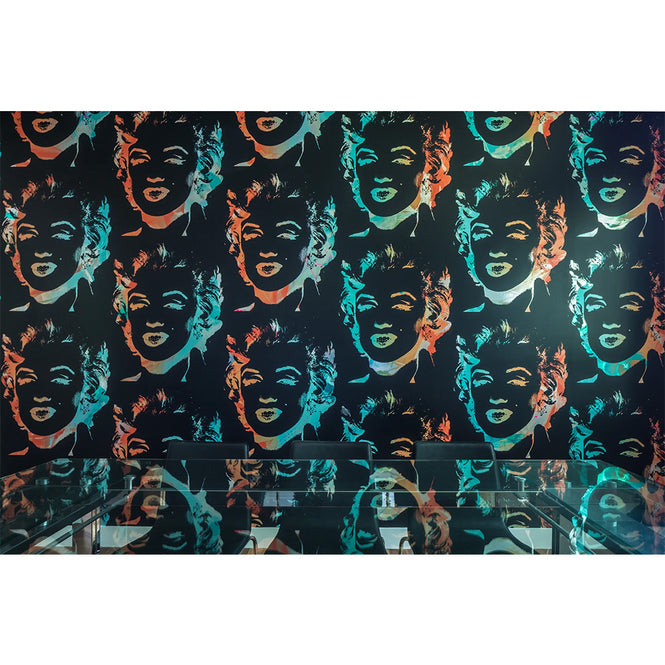 輸入壁紙 Andy Warhol / MARILYN MONOPRINT / Black on Chrome Mylar (single roll)