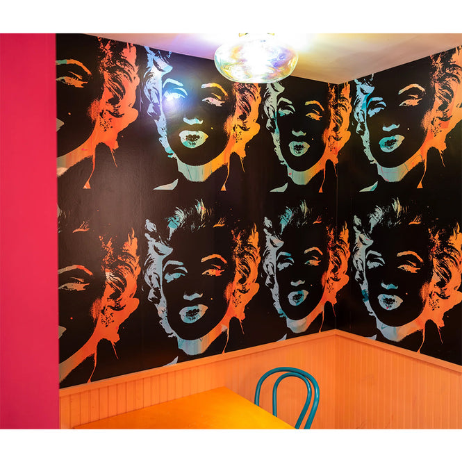 輸入壁紙 Andy Warhol / MARILYN MONOPRINT / Black on Chrome Mylar (single roll)