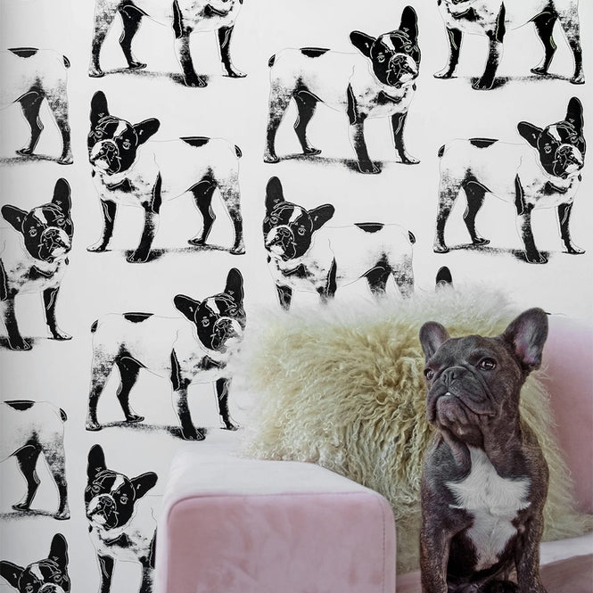 輸入壁紙 Andy Warhol / MOUJIK / Domino on Vinyl - White (triple roll)