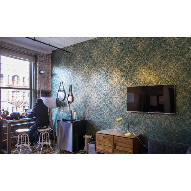 輸入壁紙 Flavor Paper / Musical Mandala / Northwest on Matte Gold Mylar