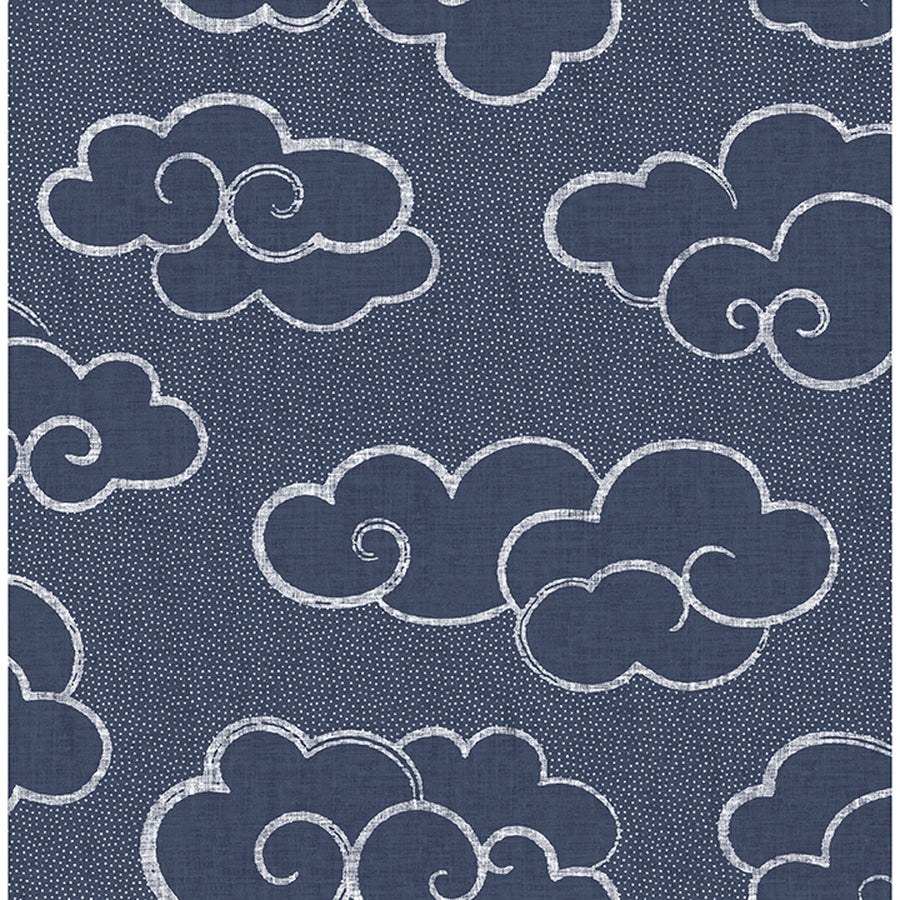 はがせる シール 壁紙 NU WALLPAPER / Navy Alto Peel and Stick Wallpaper / NUS4981