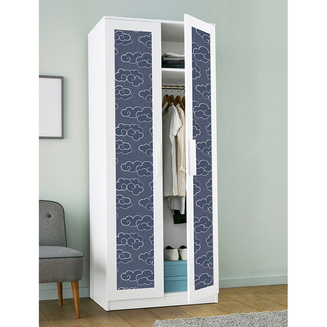 【予約受付】はがせる シール 壁紙 NU WALLPAPER / Navy Alto Peel and Stick Wallpaper / NUS4981