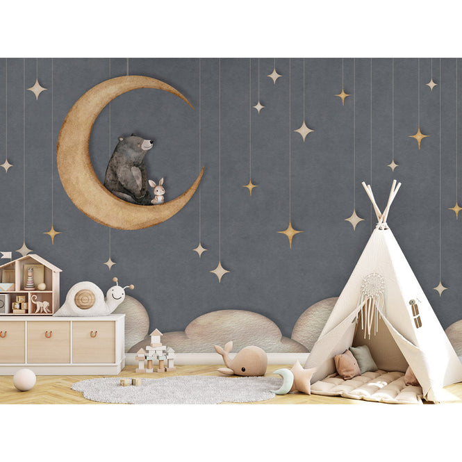 Oliver Robins / Bear on the Moon - blue W17737