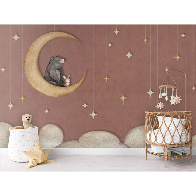 Oliver Robins / Bear on the Moon - red W17739