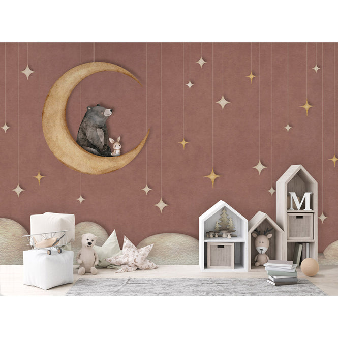 Oliver Robins / Bear on the Moon - red W17739