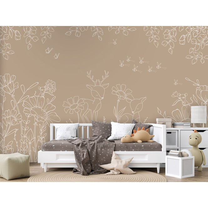 Oliver Robins / Deer Doodles - brown W17745