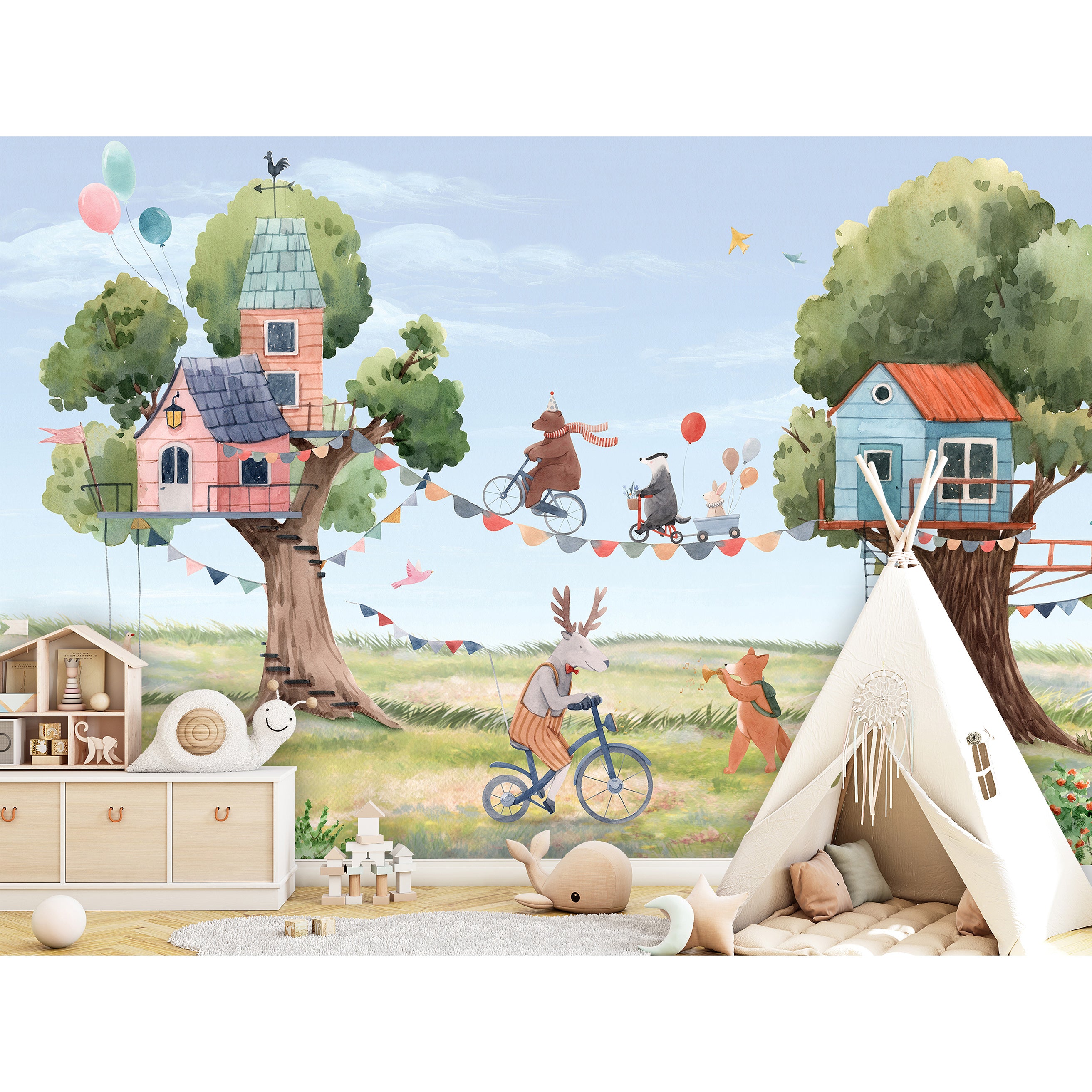 Oliver Robins / Treehouse Party W13355 | 輸入壁紙専門店 WALPA