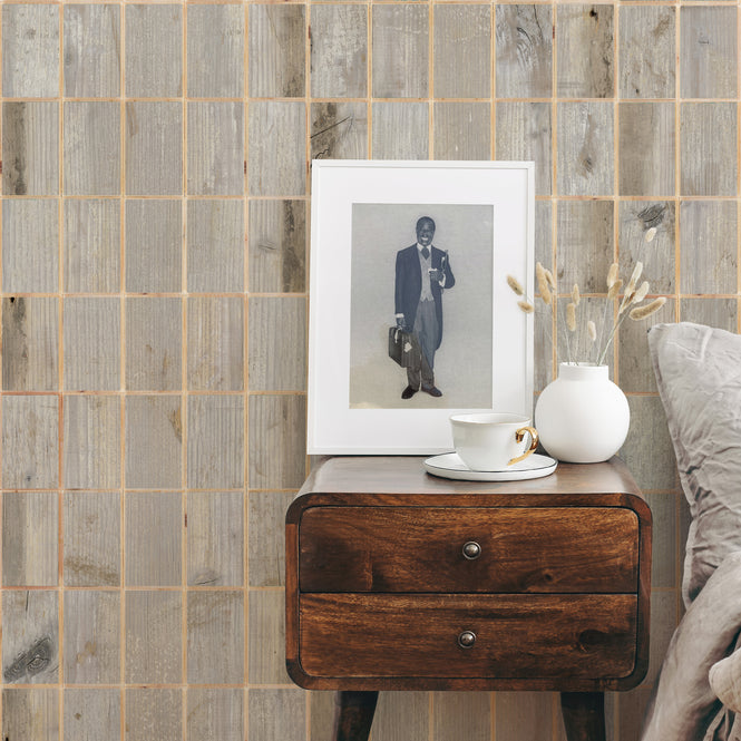 Waste Tiles Wallpaper by Piet Hein Eek / Grey PHE-24