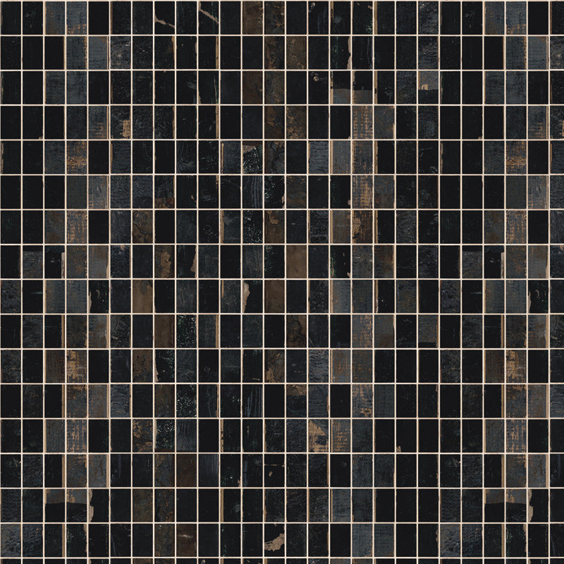Waste Tiles Wallpaper by Piet Hein Eek / Black PHE-25 | 輸入壁紙