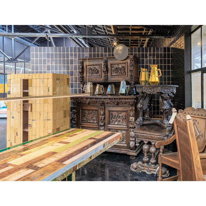 Waste Tiles Wallpaper by Piet Hein Eek / Black PHE-25