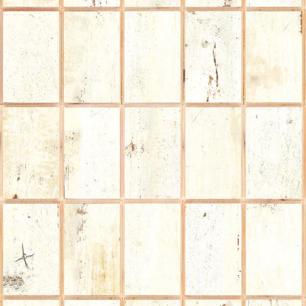 Waste Tiles Wallpaper by Piet Hein Eek / White PHE-26
