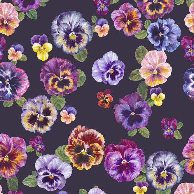 Victoria Sanders Design / PLETHORA OF PANSIES Violet