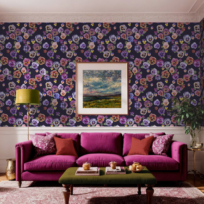 Victoria Sanders Design / PLETHORA OF PANSIES Violet