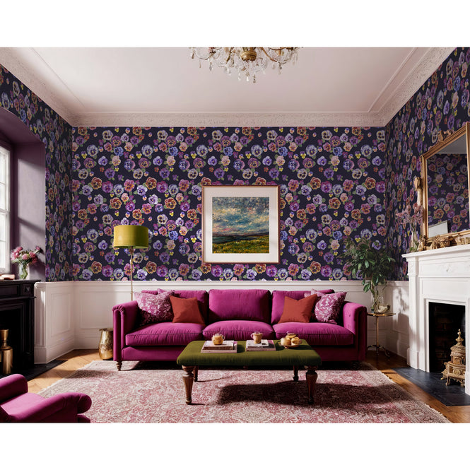 Victoria Sanders Design / PLETHORA OF PANSIES Violet