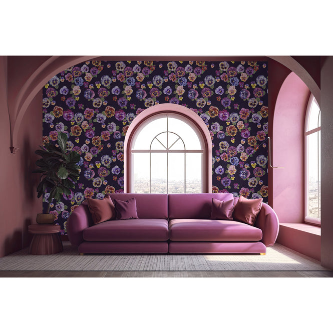 Victoria Sanders Design / PLETHORA OF PANSIES Violet