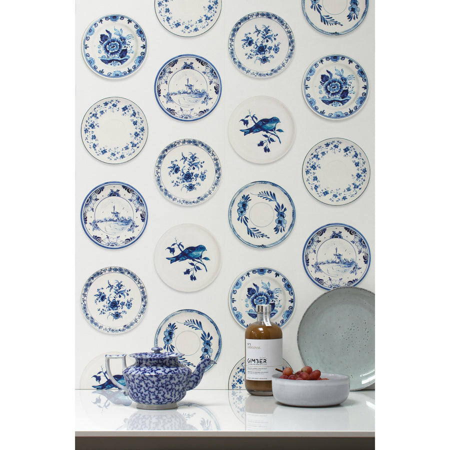 studio ditte / Porcelain wallpaper blue【2パネル1セット】