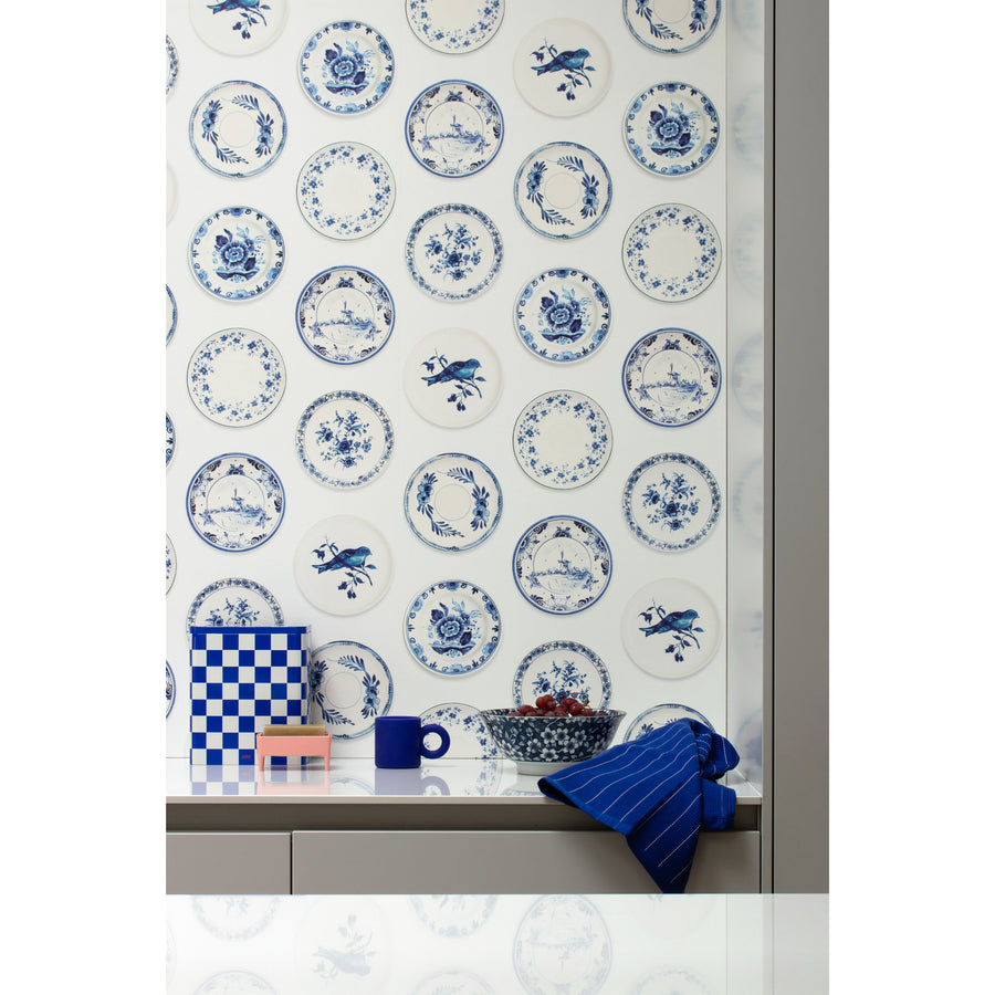 studio ditte / Porcelain wallpaper blue【2パネル1セット】