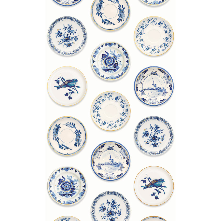 studio ditte / Porcelain wallpaper blue & gold【2パネル1セット】