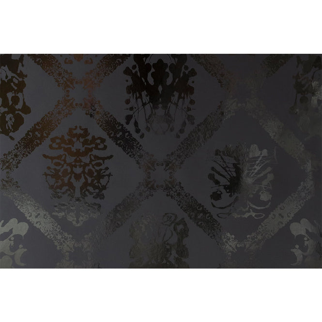 輸入壁紙 Andy Warhol / Rorschach / Squid Ink On Black Mylar