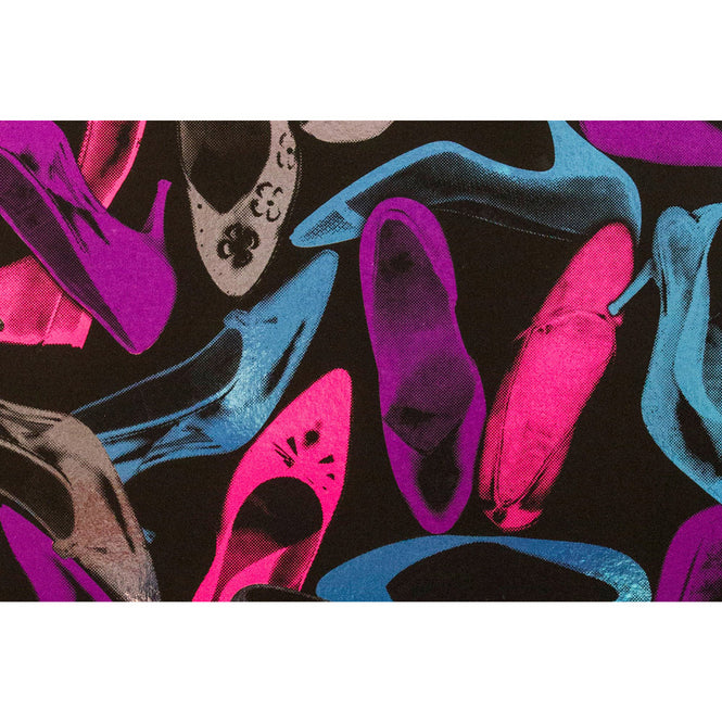 輸入壁紙 Andy Warhol / SHOES / Gemstone on Chrome Mylar (triple roll)