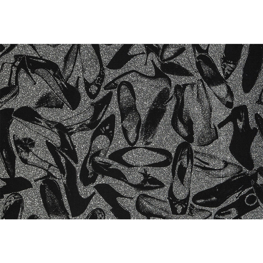 Andy Warhol / SHOES / Silver Dimond Dust on Ebony Clay Coated