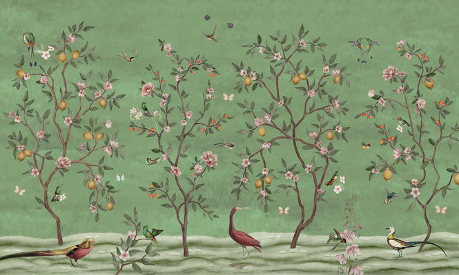 Sir Edward / Lemon Tree Chinoiserie Green W13371
