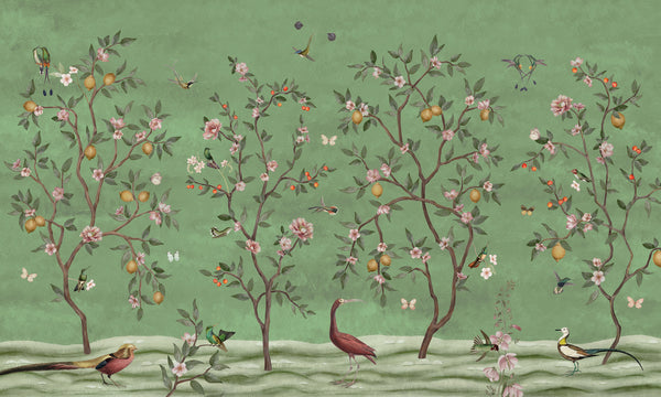 Sir Edward / Lemon Tree Chinoiserie Green W13371 | 輸入壁紙専門店 WALPA – WALPA.jp