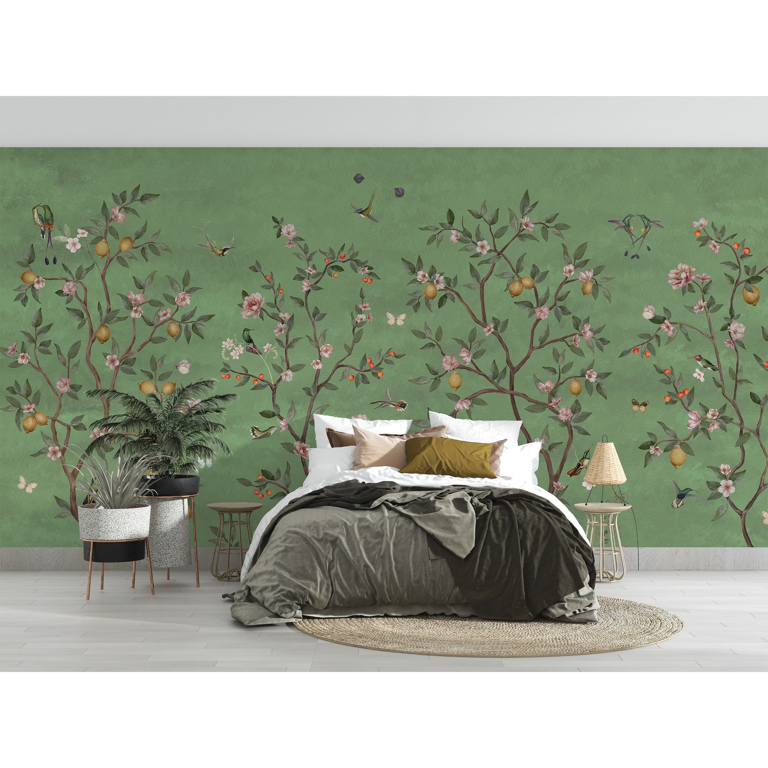 Sir Edward / Lemon Tree Chinoiserie Green W13371 | 輸入壁紙