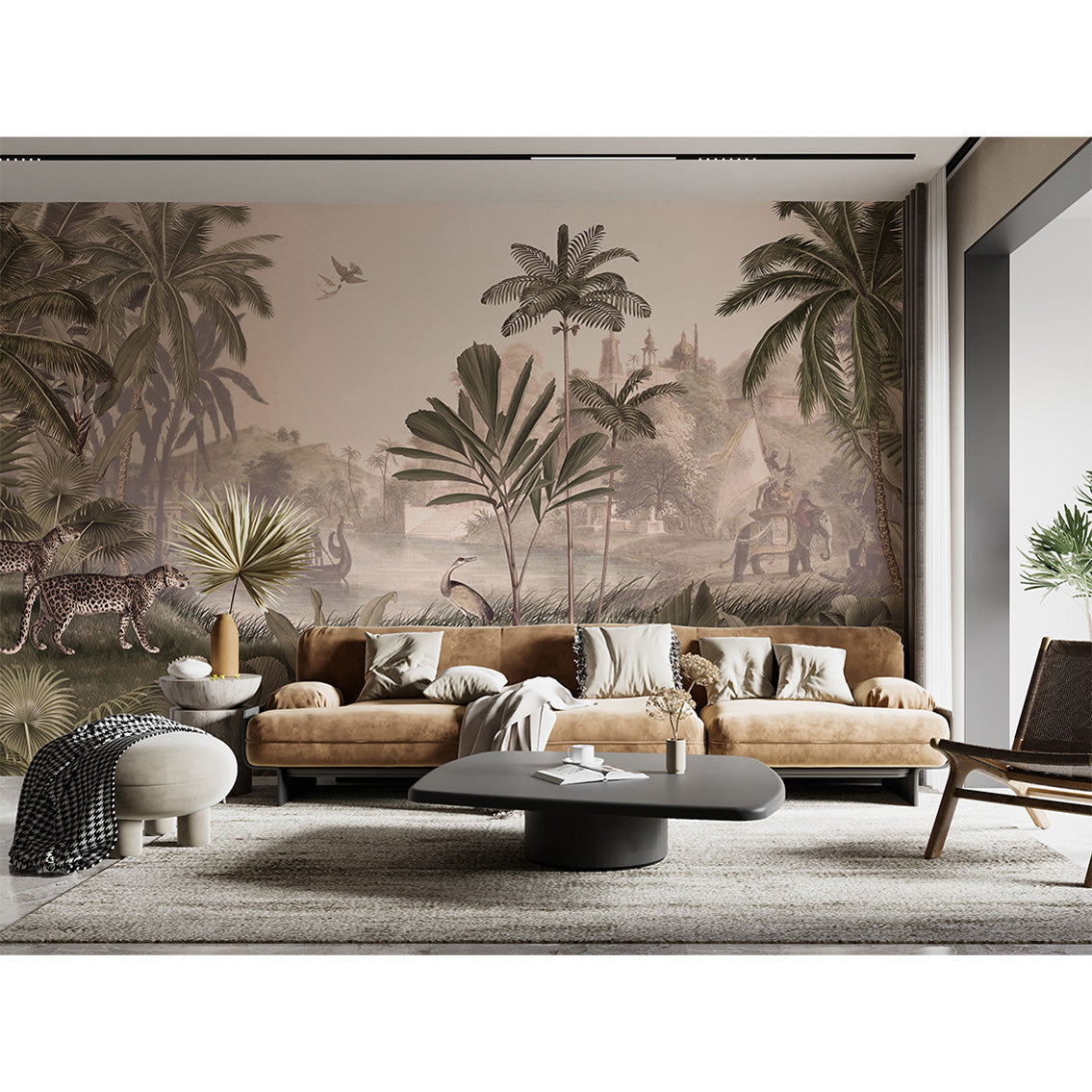 Sir Edward / Leopard Landscape Sepia W13376 | 輸入壁紙専門店