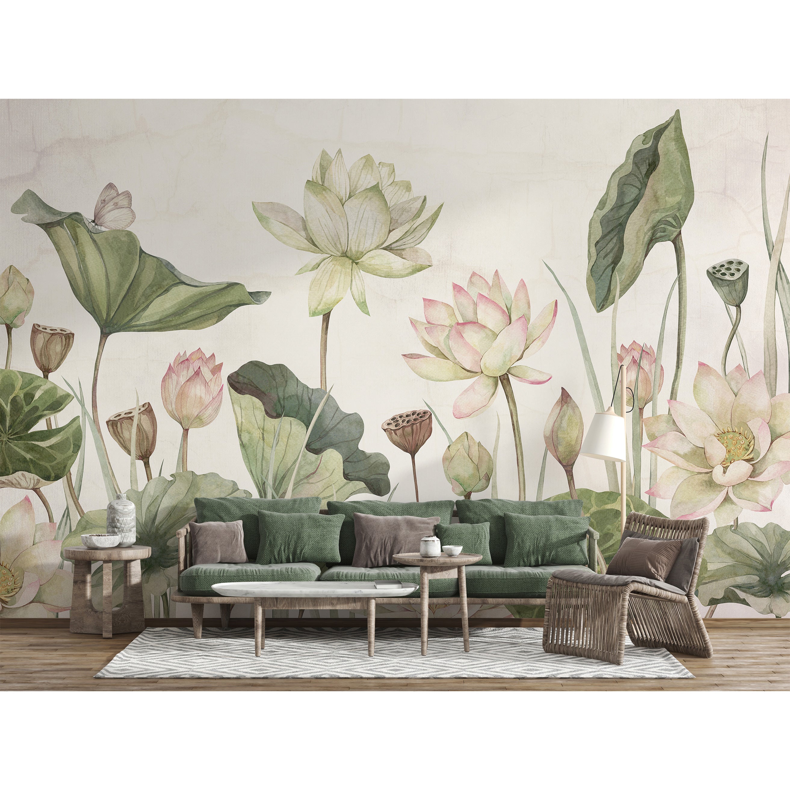 Sir Edward / Lovely Water Lilies W13377 | 輸入壁紙専門店 WALPA