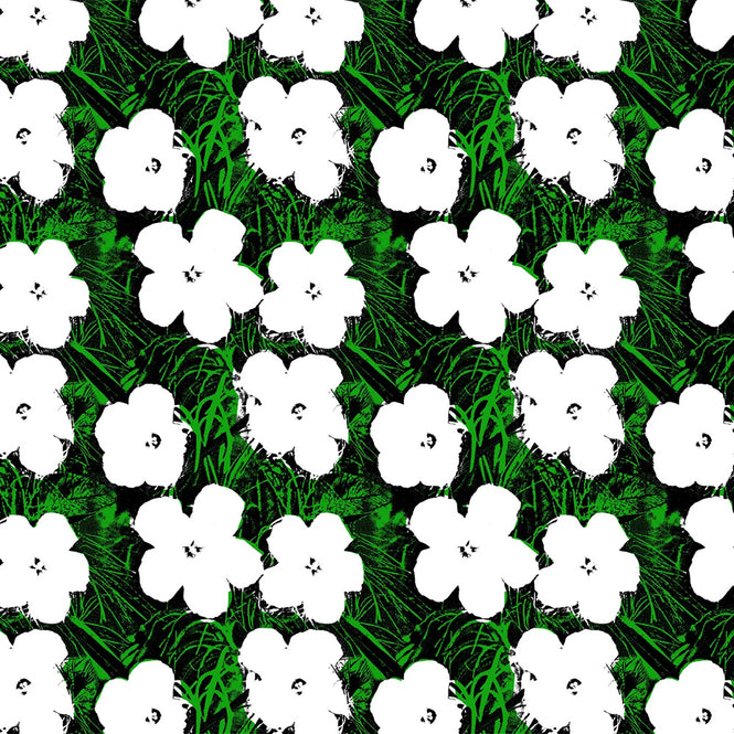 輸入壁紙 Andy Warhol / Small Flowers / Blanc