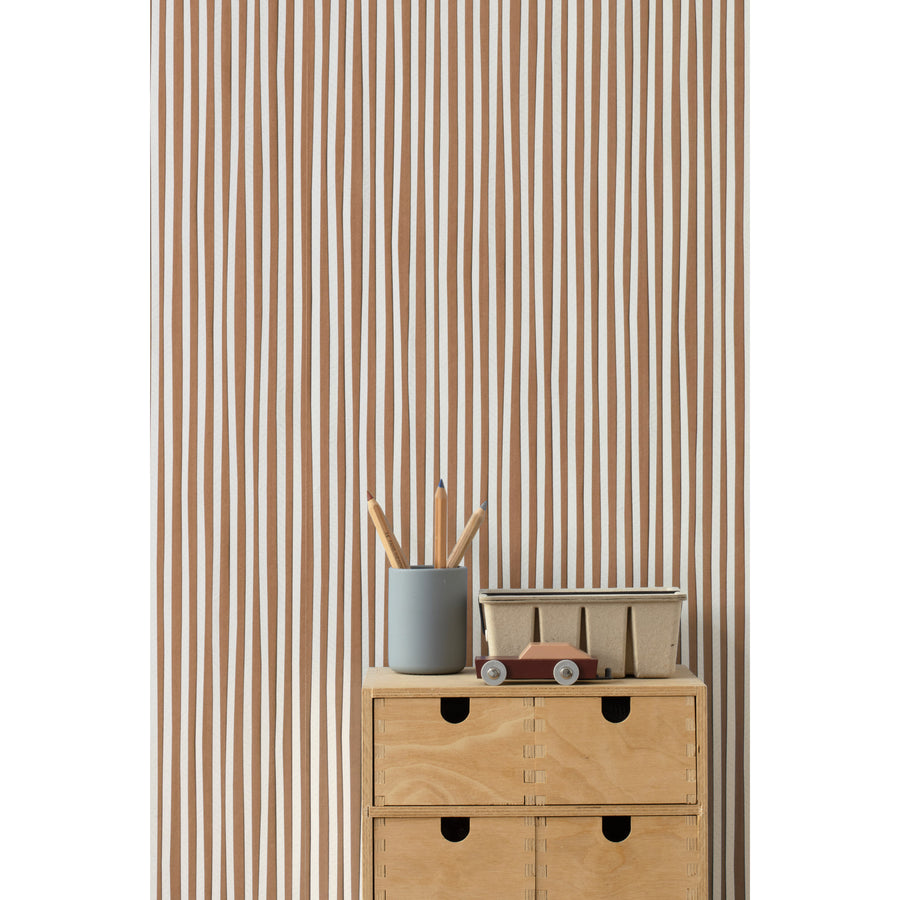 studio ditte / Stripes wallpaper caramel【2パネル1セット】