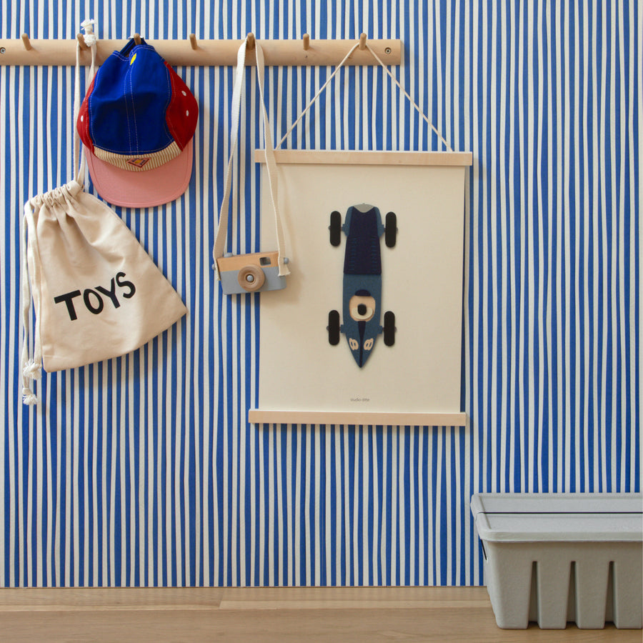 studio ditte / Stripes wallpaper cobalt blue【2パネル1セット】