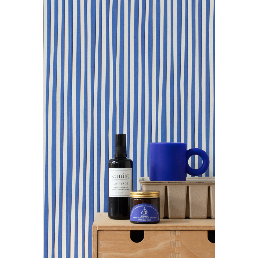 studio ditte / Stripes wallpaper cobalt blue【2パネル1セット】