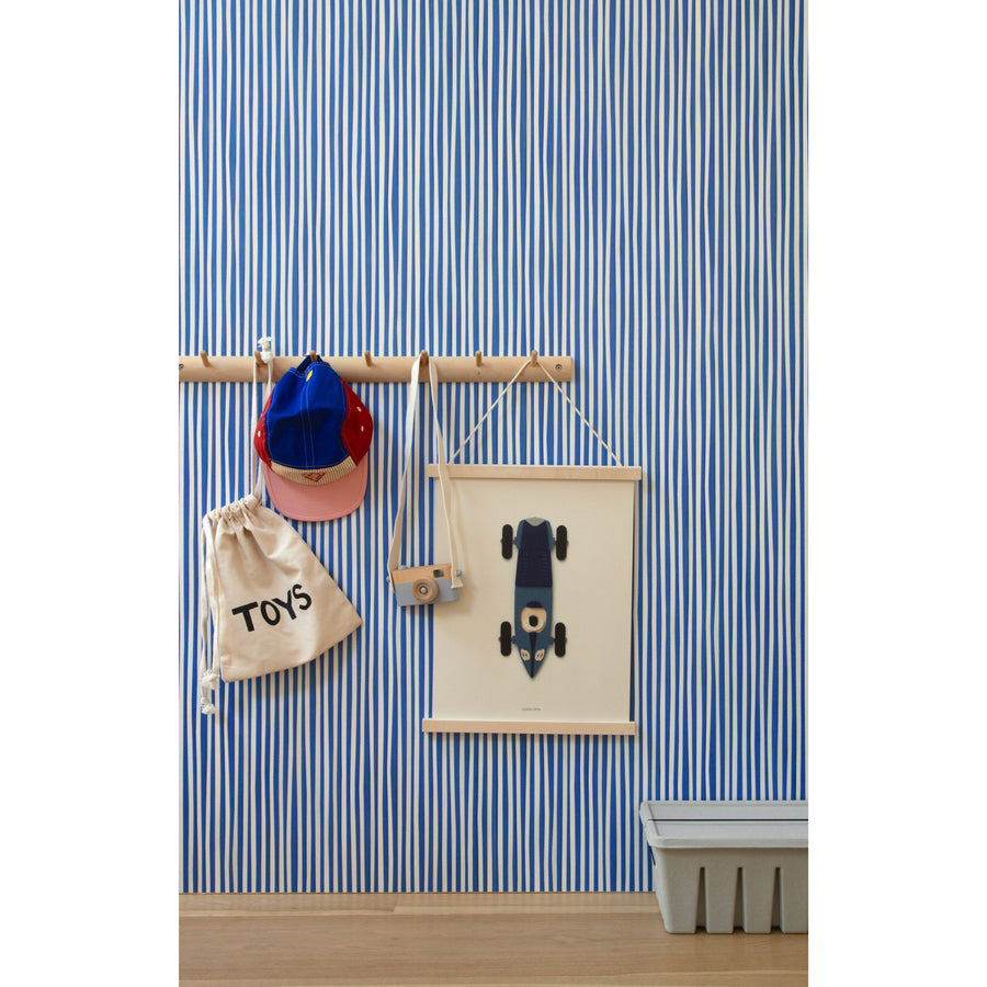 studio ditte / Stripes wallpaper cobalt blue【2パネル1セット】