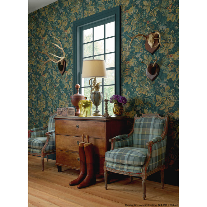輸入壁紙 THIBAUT / Boxwood / NIGHT GARDEN T10530