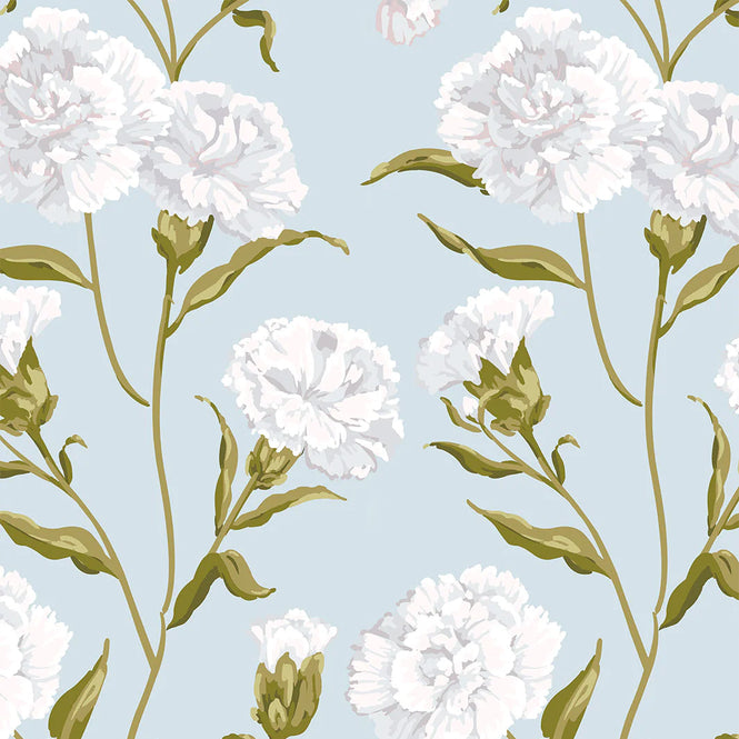 wallshoppe / Sarah Jessica Parker × wallshoppe / Townhouse Morning Dew on Misty Blue