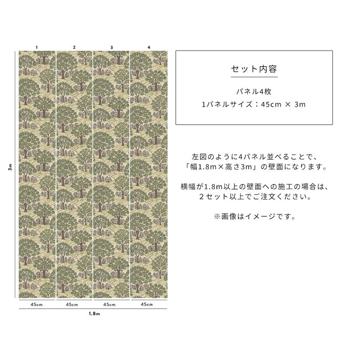 House of Hackney / TREES PLEASE Ecru【4パネル1セット】