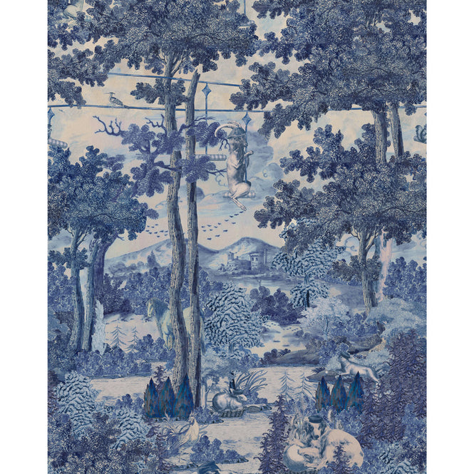 【予約受付】輸入壁紙 MINDTHEGAP / TRANSYLVANIAN RHAPSODY / TOILE DU CARPATHIANS Indigo WP20925
