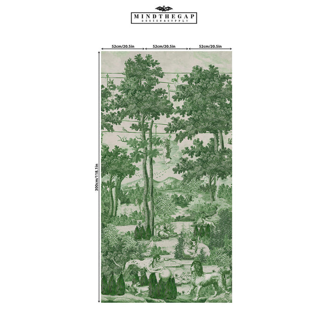 【予約受付】輸入壁紙 MINDTHEGAP / TRANSYLVANIAN RHAPSODY / TOILE DU CARPATHIANS Evergreen WP20926