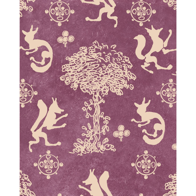 輸入壁紙 MINDTHEGAP / TRANSYLVANIAN RHAPSODY / THE SILLY FOX Mauve WP30266
