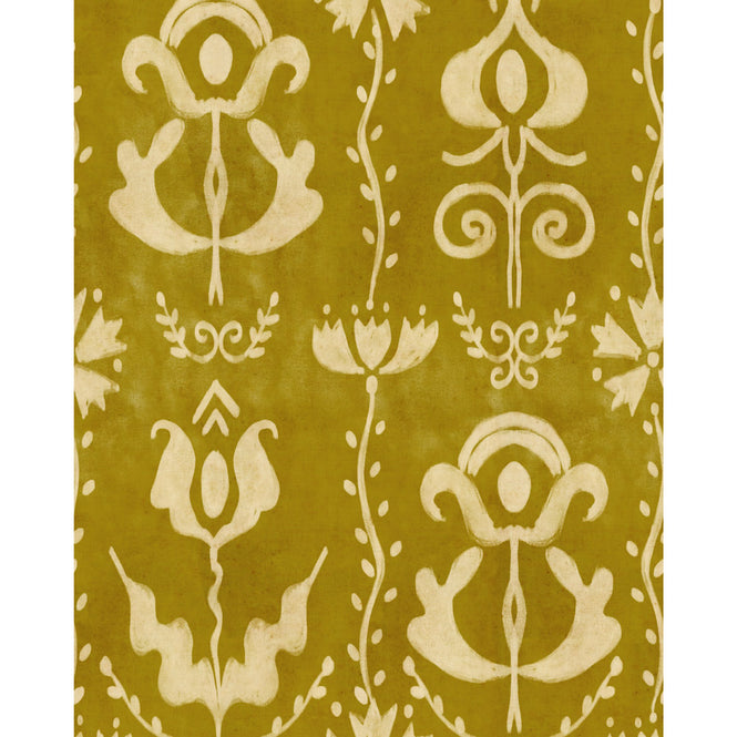 輸入壁紙 MINDTHEGAP / TRANSYLVANIAN RHAPSODY / GRANDMA'S STENCIL Mustard WP30277