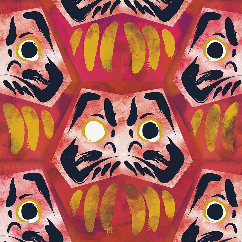 デコパージュ壁絵 WALLTZ】ハシジュンコ / Daruma kikko ko NWZ-DKKO (49cm×2.5m