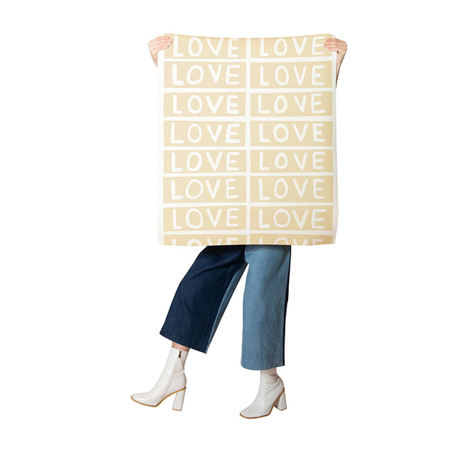 輸入壁紙 Thatcher / LOVE BY LARRY YES / Taupe on White YL-TAWH-CPR